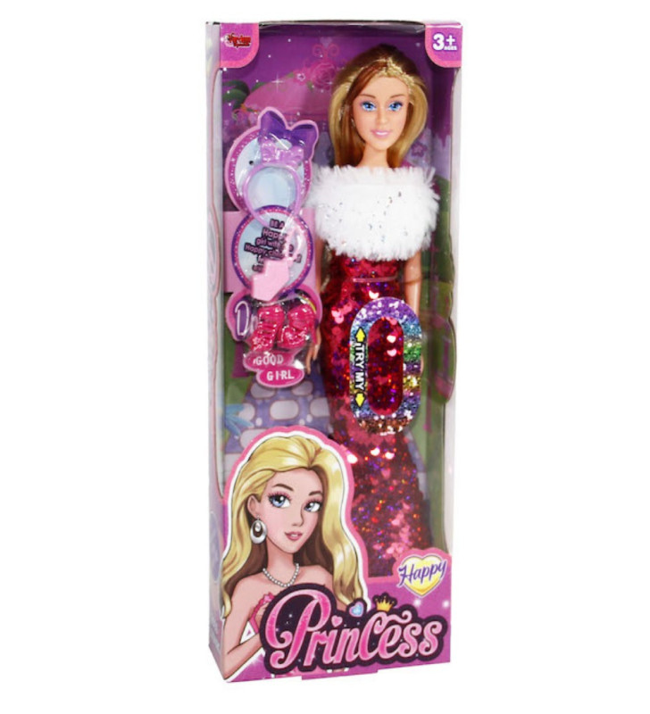 Renk Değiştiren Prenses Bebek 30 cm - 66772 - Pembe (Lisinya)