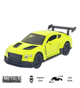 Çek Bırak Metal Küçük Arabalar 8 cm - 6411A-6 - Açık Yeşil (Lisinya)