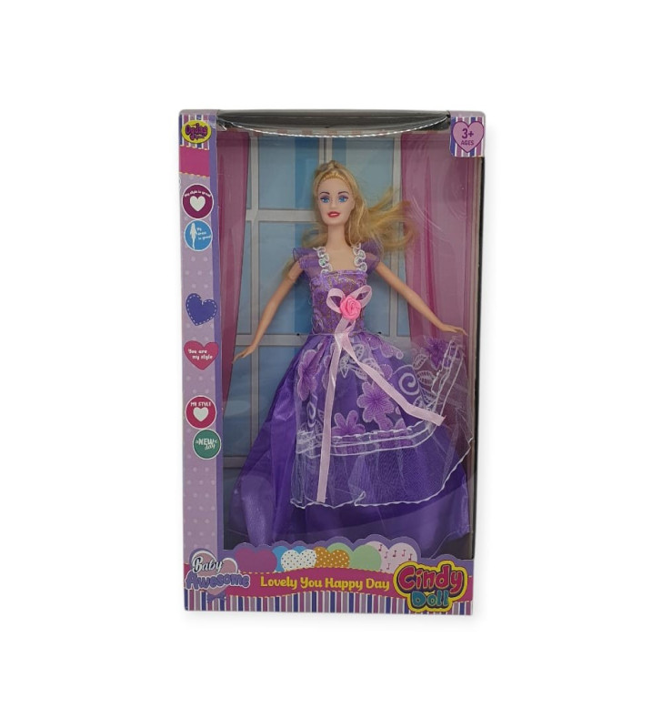 Büyüleyici Parti Bebeği Anlily - 02258 - Mor (Lisinya)