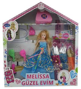 Bebek Yedek Elbiseli Ve Aksesuarlı - 1115-21 - Mavi (Lisinya)