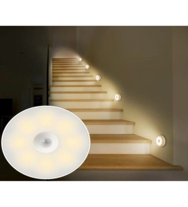 V-009 Hareket Sensörlü Usb Şarjlı Led Işık Lamba-oda, Mutfak, Salon Ve Merdiven Işıklandırma ( Lisinya )