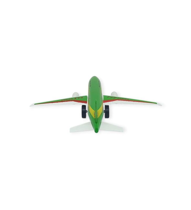 Çek Bırak Sesli Işıklı Metal Uçak - 180 - Yeşil (Lisinya)