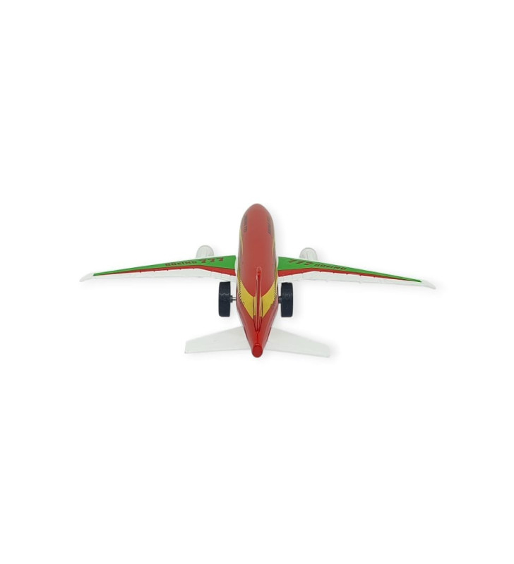 Çek Bırak Sesli Işıklı Metal Uçak - 180 - Kırmızı (Lisinya)