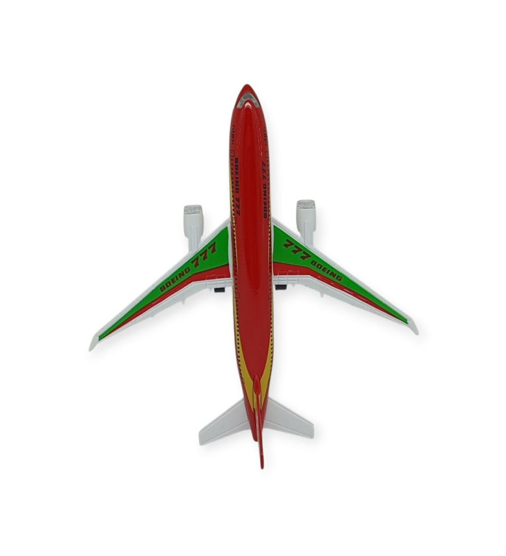 Çek Bırak Sesli Işıklı Metal Uçak - 180 - Kırmızı (Lisinya)