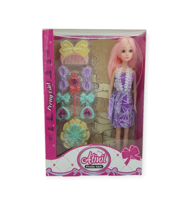 Prenses Bebek Makyaj Seti - Mor (Lisinya)