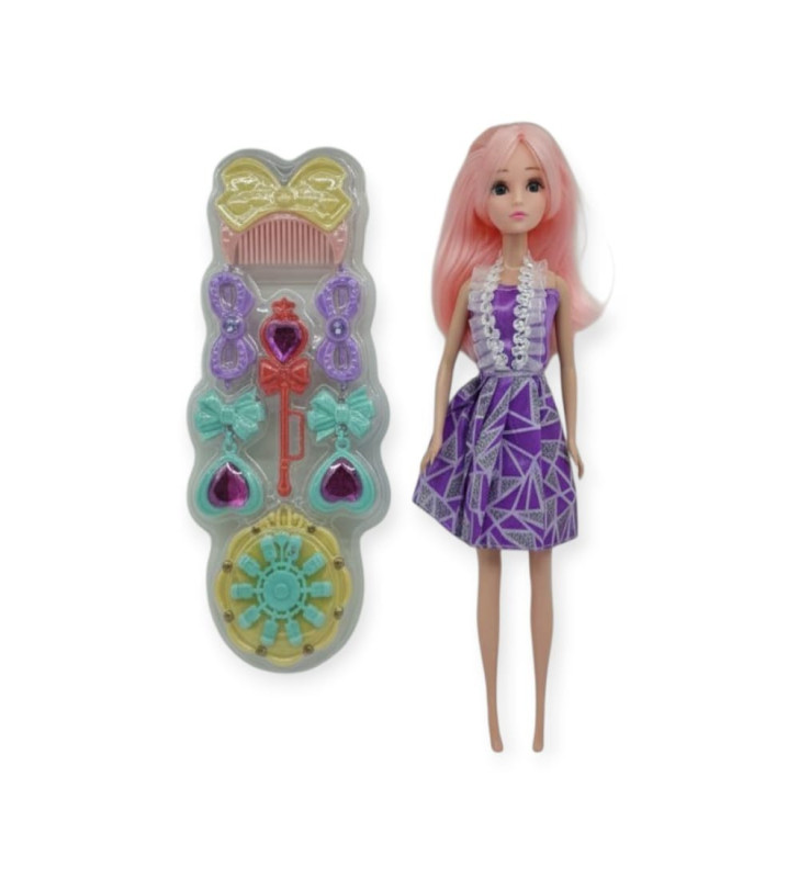 Prenses Bebek Makyaj Seti - Mor (Lisinya)