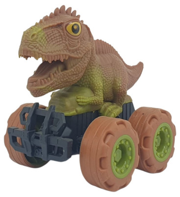 Sürtmeli Dinazor Arabalar 12 cm - H-20 - Stegosaurus -Kahverengi (Lisinya)