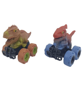 Sürtmeli Dinazor Arabalar 2'li - 12 cm - Stegosaurus & Parasaurolophus (Lisinya)