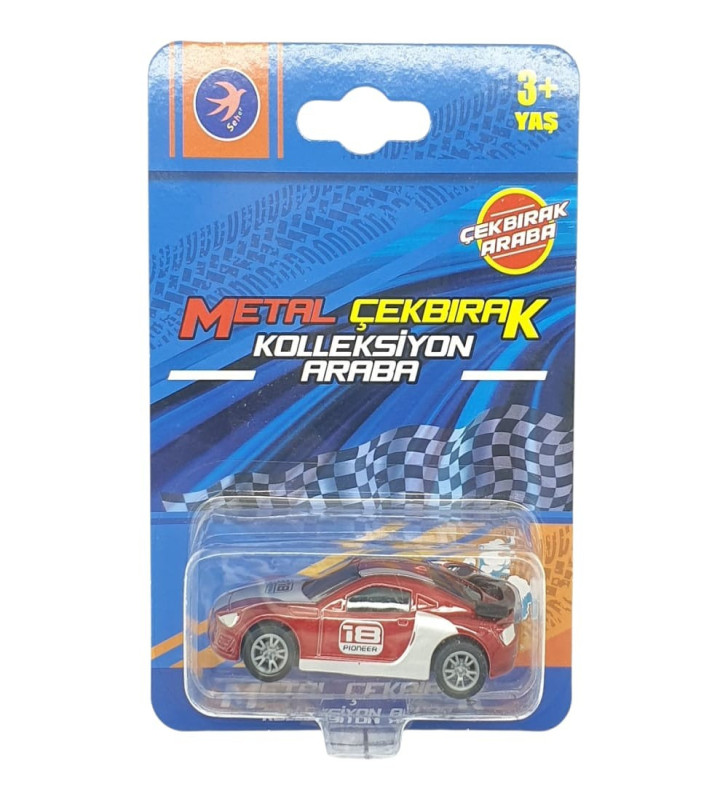 Çek Bırak Metal Küçük Arabalar 8 cm - SH40031 - Kırmızı (Lisinya)