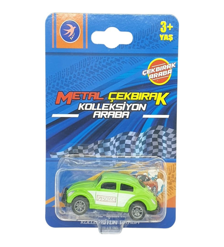 Çek Bırak Metal Küçük Arabalar 8 cm - SH40031 - Yeşil Vosvos (Lisinya)