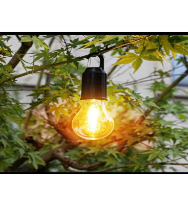 Taşınabilir Şarjlı Led Ampül Outdoor Kamp Bahçe Lambası 10W Askılı Kırılmaz Led Işık ( Lisinya )