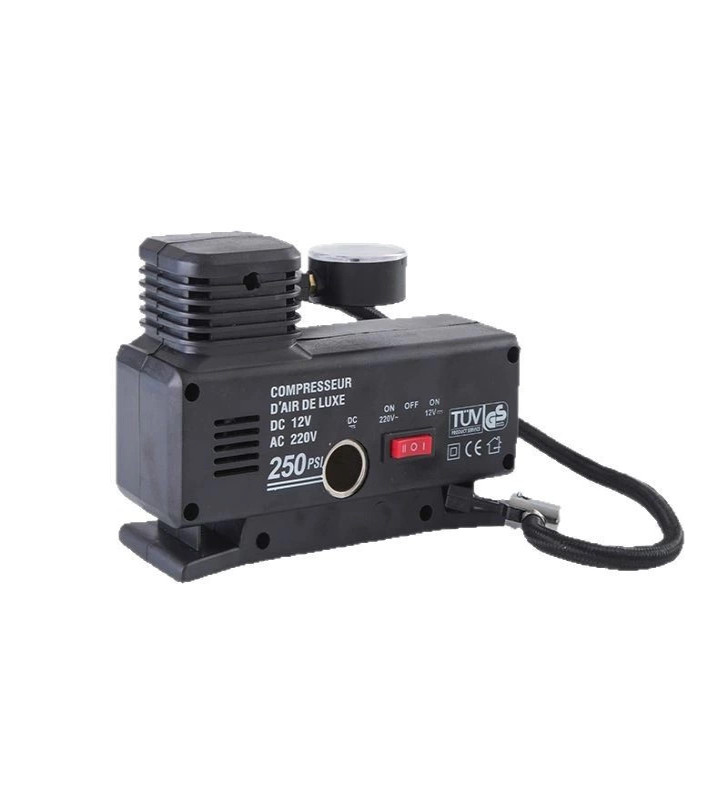 220 Volt-12 Volt 250 Psi Psi Kompresör Lastik Hava Şişirme Oto Pompası Fişli Çakmaklıklı ( Lisinya )