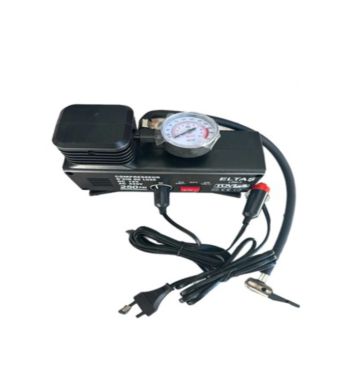 220 Volt-12 Volt 250 Psi Psi Kompresör Lastik Hava Şişirme Oto Pompası Fişli Çakmaklıklı ( Lisinya )