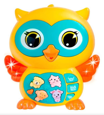 Baykuş Eğitici Bebek Piyanosu - Sarı (Lisinya)