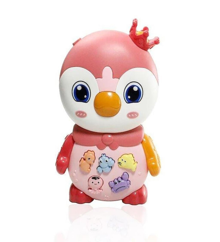 Penguen Eğitici Bebek Piyanosu - Pembe (Lisinya)