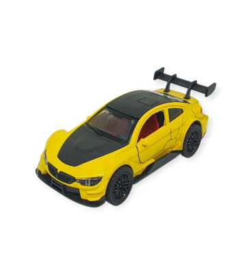Çek Bırak Metal Arabalar 12 cm - 3671C - Sarı (Lisinya)