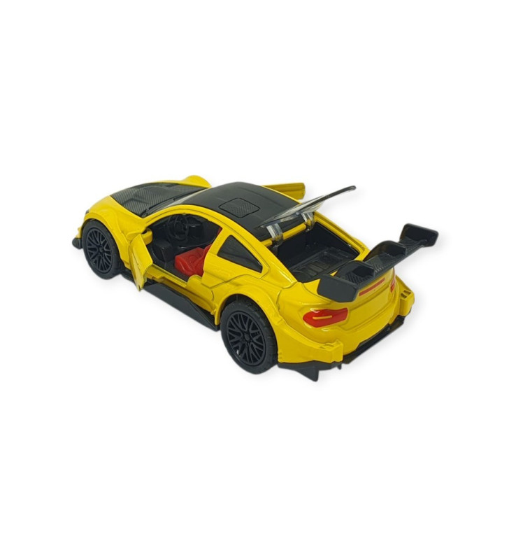 Çek Bırak Metal Arabalar 12 cm - 3671C - Sarı (Lisinya)