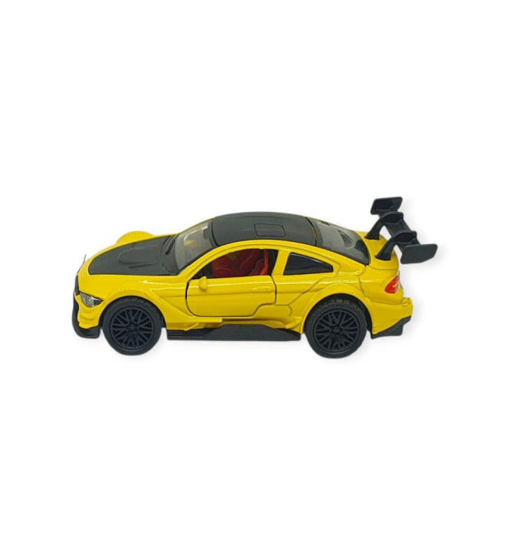 Çek Bırak Metal Arabalar 12 cm - 3671C - Sarı (Lisinya)