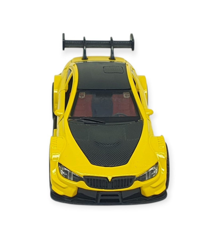 Çek Bırak Metal Arabalar 12 cm - 3671C - Sarı (Lisinya)