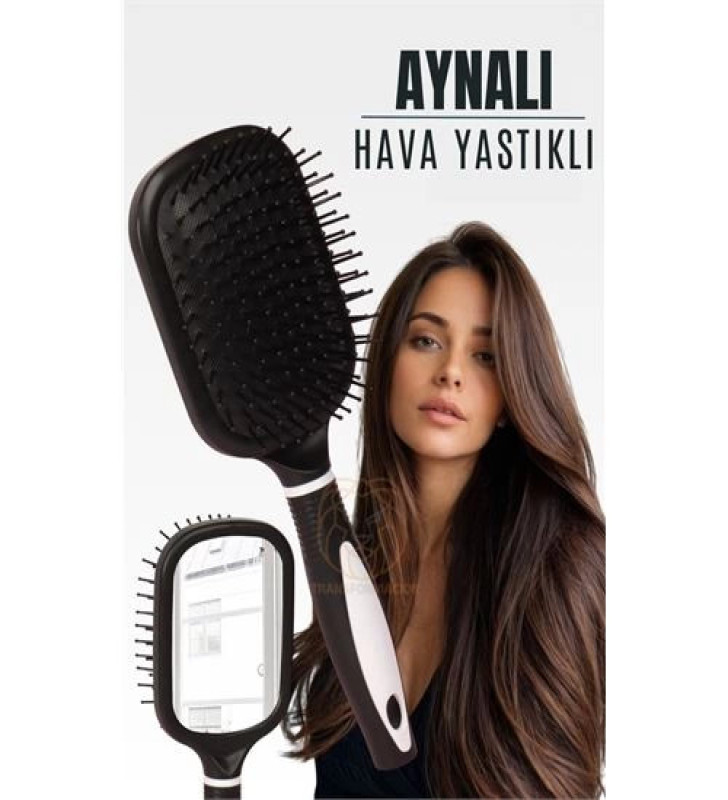 Aynalı Tarak Hava Yastıklı Ergonomik Tarak ( Lisinya )