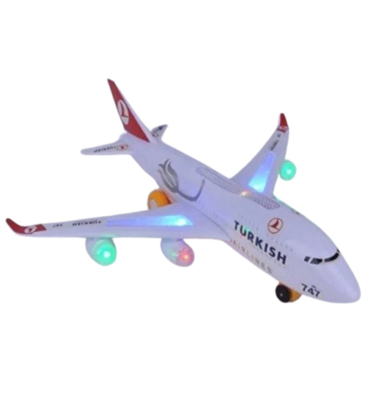 Sesli Işıklı Yerde Gezen THY Uçak - Boing 747 (Lisinya)