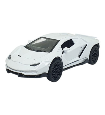 Çek Bırak Metal Arabalar 13 cm - SR2213- Beyaz (Lisinya)