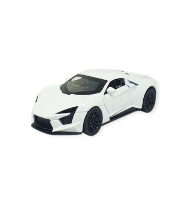 Çek Bırak Metal Arabalar 13 cm - SR2210- Beyaz (Lisinya)