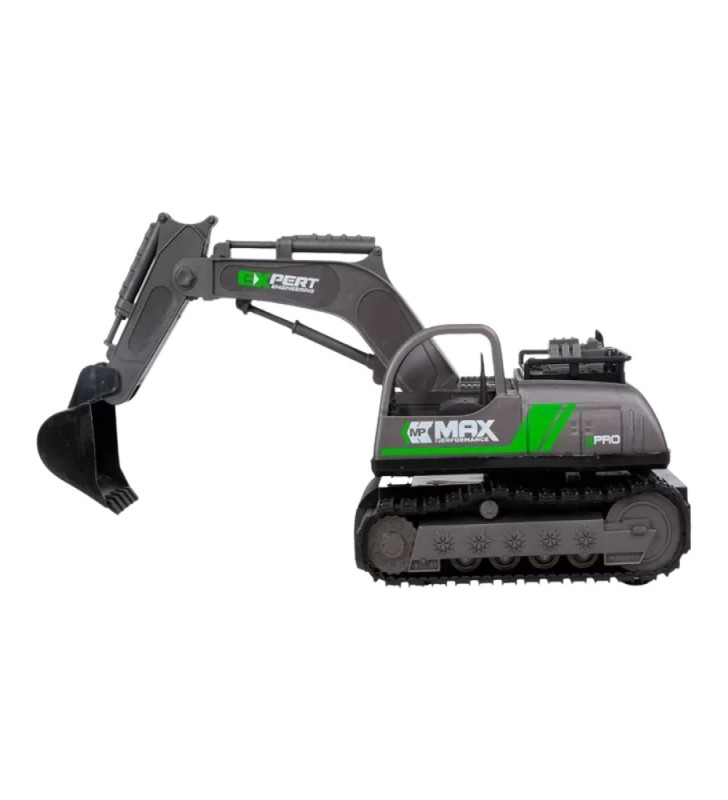 İş Makinaları Serisi - Şarjlı Uzaktan Kumandalı Excavator - Yeşil (Lisinya)