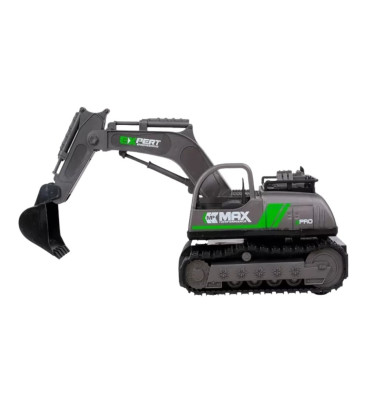 İş Makinaları Serisi - Şarjlı Uzaktan Kumandalı Excavator - Yeşil (Lisinya)