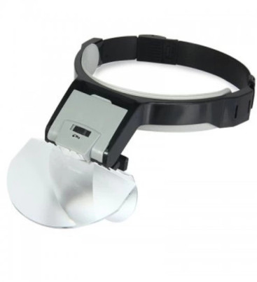 - Lens Takmalı 5 Lenslı , Led Lambalı şapka Tip Büyüteç ( Lisinya )