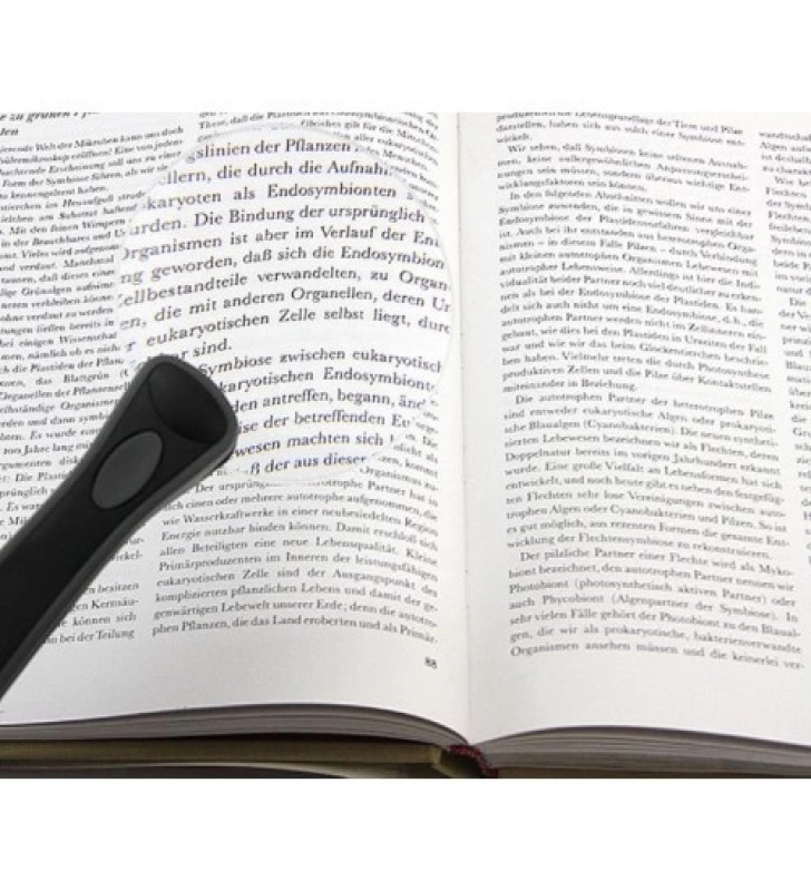 -2 Led Işıklı 2.5x-90mm Okuma Büyüteç ( Lisinya )