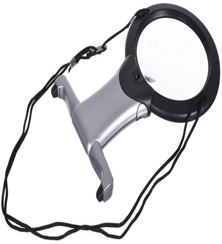 - 2X 6X LED eller serbest,boyun asılı,dıkış,okuma için en uygun Büyüteç 11b-1 ( Lisinya )