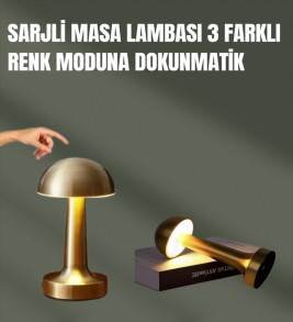 %100 Kademeli Ayarlanabilir Işık – USB Şarjlı Masa Lambası ( Lisinya )