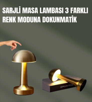 %100 Kademeli Ayarlanabilir Işık – USB Şarjlı Masa Lambası ( Lisinya )