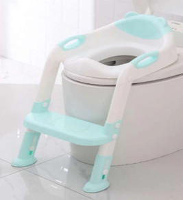 Softy Merdivenli Tuvalet Adaptörü - Çocuğunuz İçin Güvenli ve Konforlu Tuvalet Eğitimi Mavi ( Lisinya )