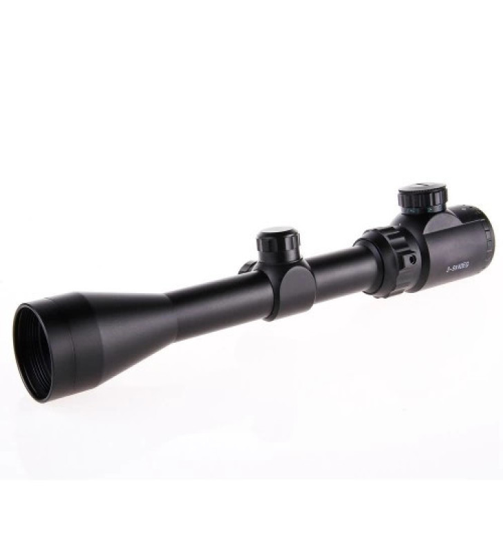 3-9x40 Zoomlu Çıft Işıklı Av Tüfeği Dürbünü Montaj Kelepçeli ( Lisinya )