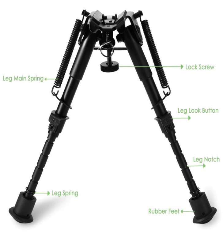 -üstün Metal Alaşım Bipod çatalayak ( Lisinya )