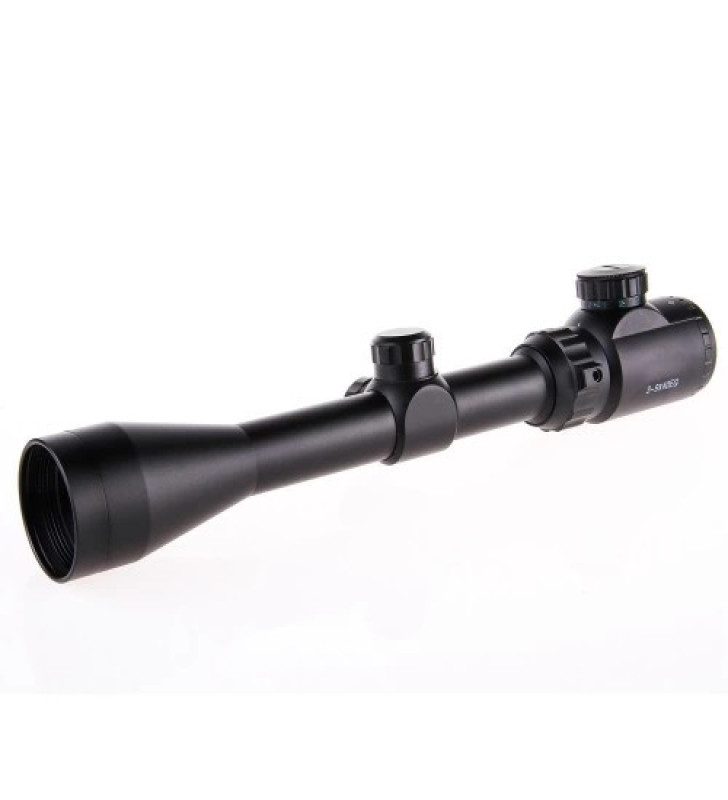 3-9x40 Zoomlu Çıft Işıklı Av Tüfeği Dürbünü Montaj Kelepçeli ( Lisinya )