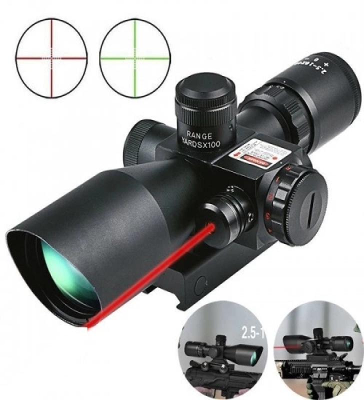 Süper Zoomlu – Lazerli – Profesyonel Av Tüfeği Dürbünü 2.5-10X40/E ( Lisinya )