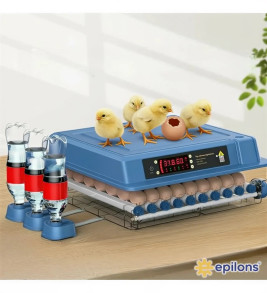 Epo-W64 Tam Otomatik Kuluçka Makinesi 64 Yumurta Kapasiteli Civciv Kaz Ördek Uyumlu + Yedek Motor ( Lisinya )