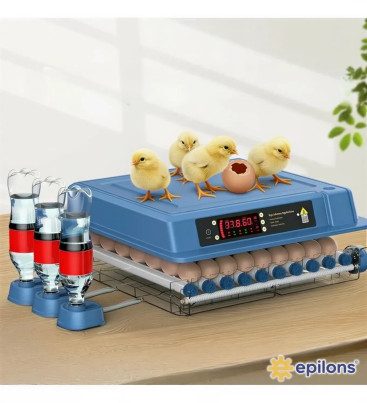 Epo-W64 Tam Otomatik Kuluçka Makinesi 64 Yumurta Kapasiteli Civciv Kaz Ördek Uyumlu + Yedek Motor ( Lisinya )