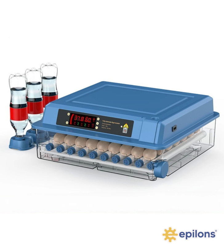 Epo-W64 Tam Otomatik Kuluçka Makinesi 64 Yumurta Kapasiteli Civciv Kaz Ördek Uyumlu + Yedek Motor ( Lisinya )