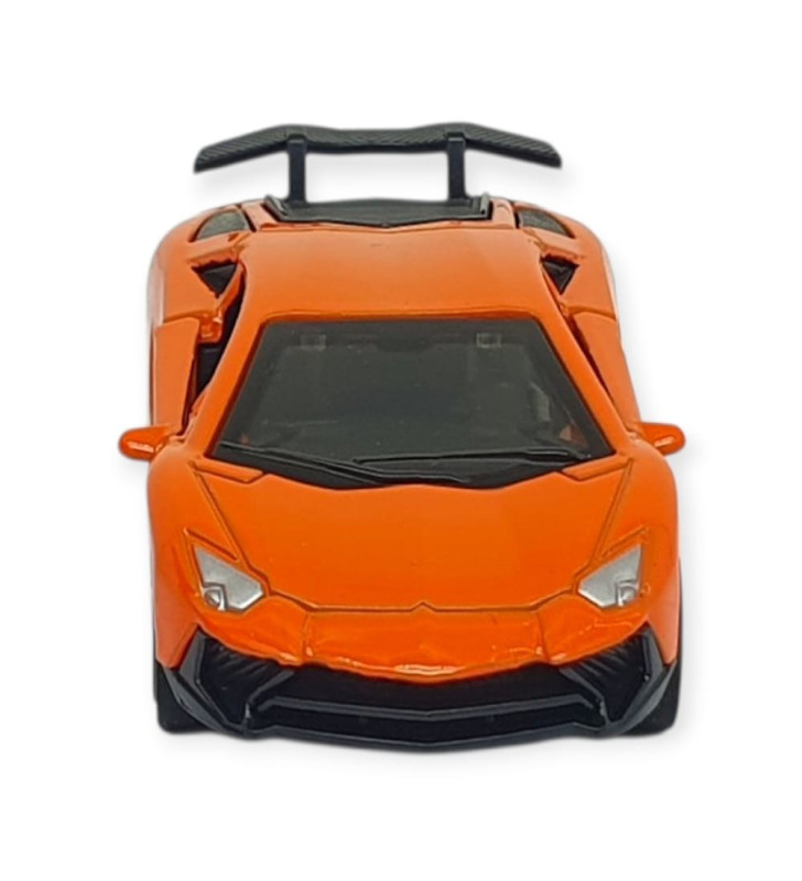 Çek Bırak Metal Küçük Arabalar 8 cm - 6411A-11 - Turuncu (Lisinya)