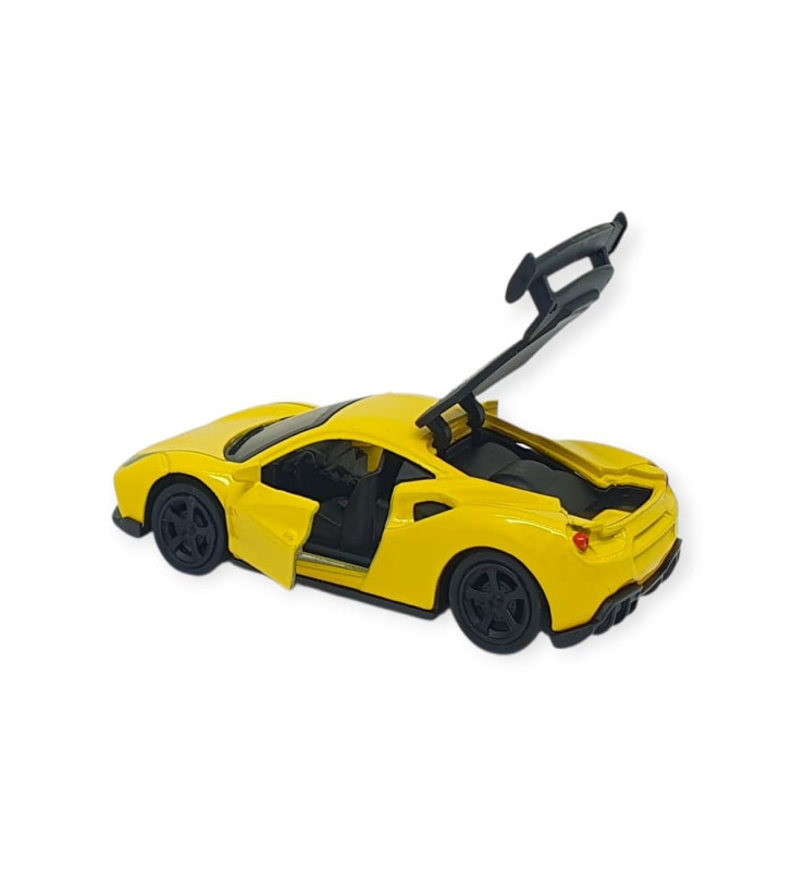 Çek Bırak Metal Küçük Arabalar 8 cm - 6411A-17 - Sarı (Lisinya)