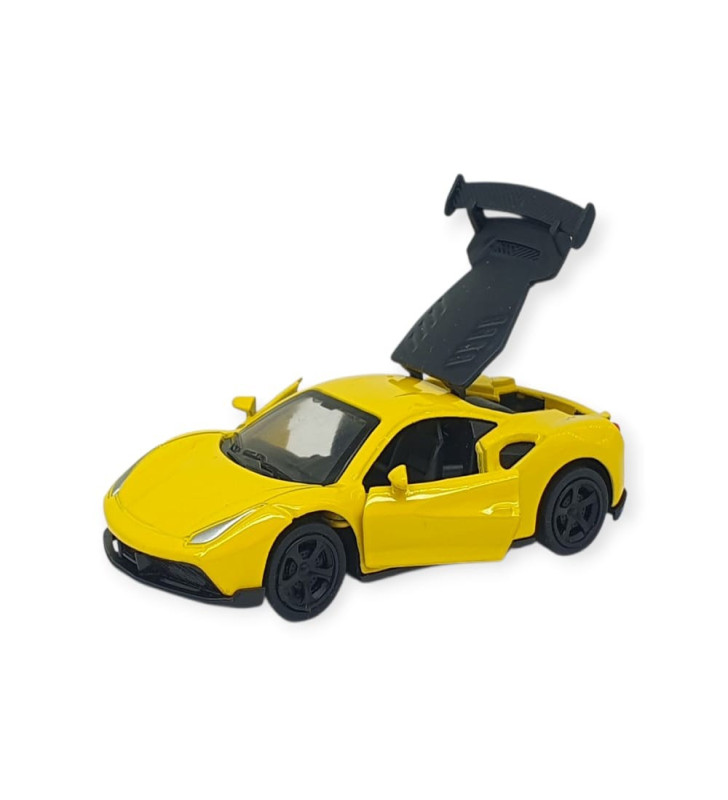 Çek Bırak Metal Küçük Arabalar 8 cm - 6411A-17 - Sarı (Lisinya)