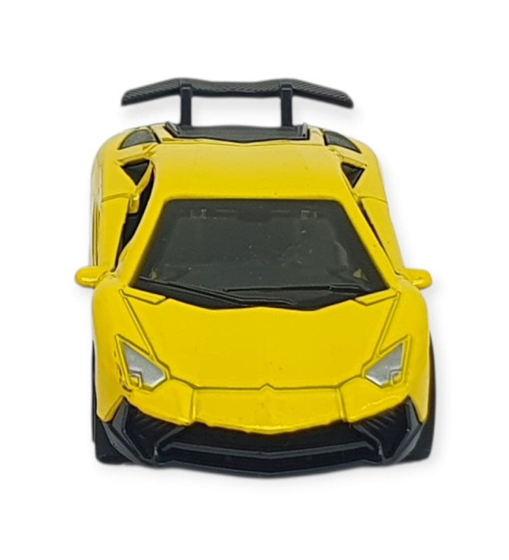 Çek Bırak Metal Küçük Arabalar 8 cm - 6411A-21 - Sarı (Lisinya)