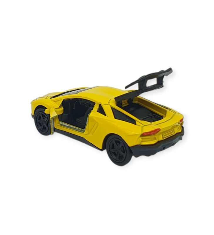 Çek Bırak Metal Küçük Arabalar 8 cm - 6411A-21 - Sarı (Lisinya)