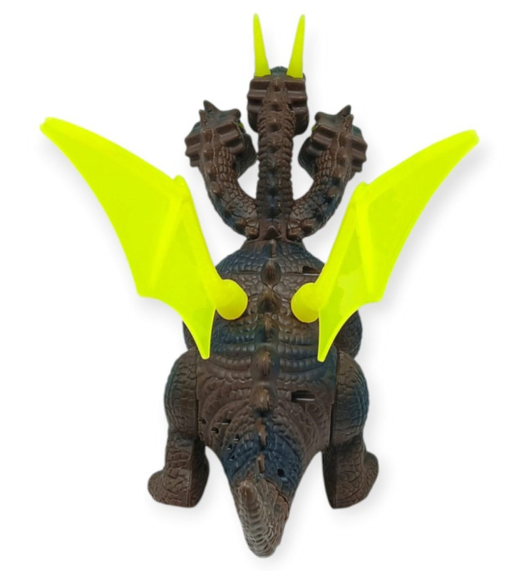 3 Başlı Mitolojik Ejderha - Pilli Yerde Gezen Sesli Figür - WH-3010 (Lisinya)