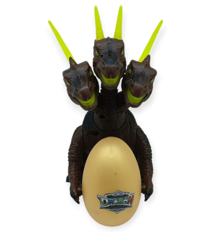 3 Başlı Mitolojik Ejderha - Pilli Yerde Gezen Sesli Figür - WH-3010 (Lisinya)