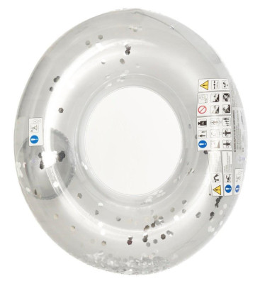 Gümüş Renkli Simli Dev Simit 109 Cm - 554396-ALTIN (Lisinya)